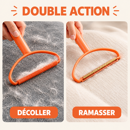 Grattoir anti-poils double face réutilisable